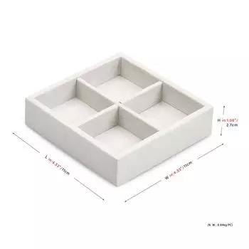 Oirlv лоток для ювелирных изделий из микрофибры серый