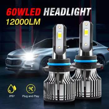OKEEN 2шт светодиодный 60 Вт 12000LM автомобильные лампочки H7 H4 H1 H3 H11 H8 H9 H10 9005 9006 9012 4500K 6000K 8000K Автомобильные противотуманные фары 9В-30В
