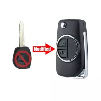 OkeyTech 2 кнопочный ключ модифицированный для Suzuki Swift Grand Vitara Alto SX4 флип-ключ корпус дистанционного управления чехол HU133R/SZ11R лезвие