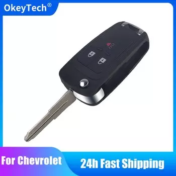 OkeyTech 3/2 + 1 кнопки для Chevrolet Spark 2012 2013 2014 2015 2016, удаленный Автомобильный ключ, корпус, флип-чехол для замены