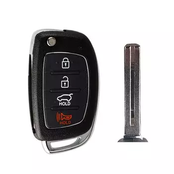 OkeyTech 3/4 кнопочный Складной автомобильный брелок для ключей для Hyundai чехол Coupe Azera Santa Elantra I30 IX35 с лезвием