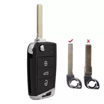 OkeyTech 3-кнопочный складной пульт дистанционного управления, корпус ключа для VW MQB Gollf 7 Skoda Octavia A7, флип-брелок для сиденья Uncut HU162T NO.149 Blade