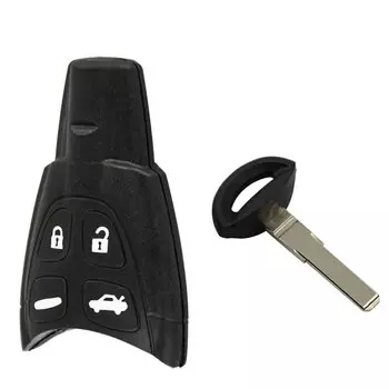 OkeyTech 4 кнопки дистанционный Автомобильный ключ оболочка для SAAB 93 95 9-3 9-5 WF 2003-2007 авто ключ аксессуары с необработанным лезвием