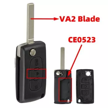OkeyTech дистанционный ключ для Peugeot 207 307 308 407 607 807 для Citroen C2 C3 C4 C5 C6, складной Автомобильный ключ, 2/3/4 кнопки