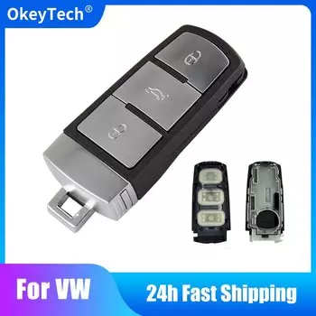 OkeyTech Remote 3-кнопочный чехол для автомобильного ключа для Volkswagen VW Passat CC B6 B7 B7L CC R36 Maogotan B5 Passat 3C