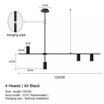 OKUDO черная люстра