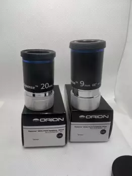 Окуляр Orion для телескопа 1,25 дюйма, 66 градусов, 9 мм, 20 мм