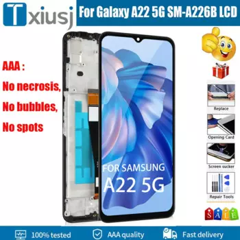 OLED дисплей 6,6 дюйма для Samsung Galaxy A22 5G A226 SM-A226B/DS, ЖК-дисплей с сенсорным экраном и дигитайзером в сборе для Samsung A22 4G LCD