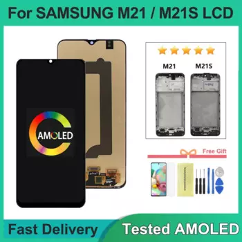 OLED-дисплей для Samsung M21 SM-M215F/DSN ЖК-дисплей с дигитайзером сенсорного экрана в сборе, замена для Samsung M21S SM-F415F ЖК-дисплей