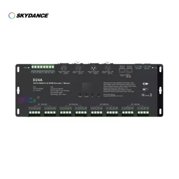 OLED-дисплей Skydance, 24 канала CV DMX512, декодер, 12 В-24 В, 24 канала, 4-PWM, RDM DMX Master, контроллер светодиодной ленты RGB, 8 бит/16 бит