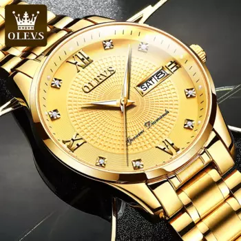 OLEVS 6603, деловые автоматические часы для мужчин, роскошные механические часы с двойным календарем, оригинальные водонепроницаемые мужские часы лучшего бренда