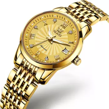 OLEVS деловые автоматические женские наручные часы, оригинальные роскошные часы для женщин, водонепроницаемые механические часы со светящейся датой, reloj