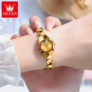 OLEVS Лидер продаж, новые модные женские кварцевые часы из вольфрамовой стали, женские наручные часы, водонепроницаемые часы Femme Relogio