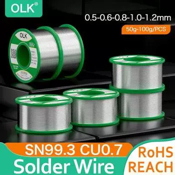 OLK Бессвинцовая паяльная проволока Sn99.3 Cu0.7 50г/100г