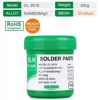 OLK паяльная паста Sn42Bi58 138 для ремонта iPhone