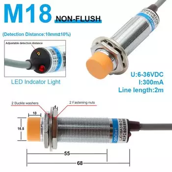 OMCH Циллиндрический емкостный датчик приближения LJC 12