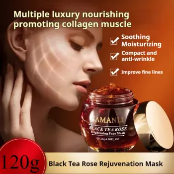 Омолаживающая маска для лица Black Tea Rose, 120 г, укрепляющая увлажняющая успокаивающая маска для лица против морщин
