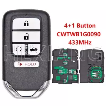 Он CWTWB1G0090 4A чип 433 МГц Бесконтактный умный Автомобильный Дистанционный ключ 72147-TVA-A01 72147-TVA-A31 для Honda Accord 2018 2019 2020 2021