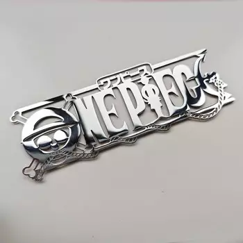 ONE PIECE авто логотип аниме автомобильные наклейки задний багажник металлический значок мультфильм автомобиль задний багажник буквы логотип украшения аксессуары подарки