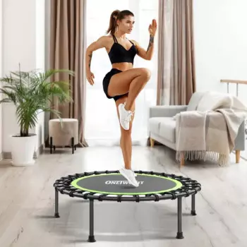 ONETWOFIT 42 "/45" батут-отбойник для взрослых, бесшумный мини-батут для упражнений в помещении, фитнес-батут, банджи-отбойник
