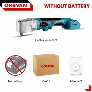 ONEVAN Бесщёточный электрический ключ 1000 Нм 1/2", аккумуляторный