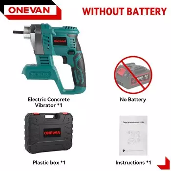 ONEVAN 1100 Вт 15500 В в минуту электрический вибратор для бетона, инструмент для вибрации бетона для Makita 18 В, аккумуляторный штифт