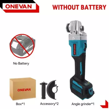 ONEVAN Бесщеточная угловая шлифовальная машина 125 мм 3000 Вт