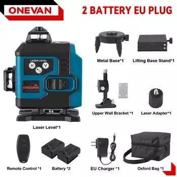 ONEVAN 16-линейный 4D лазерный уровень зеленый