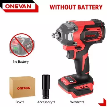 ONEVAN 21 В бесщеточный электрический ударный гайковерт 1200 Нм DTW500 аккумуляторный ключ электрическая отвертка электроинструмент для батареи 21 В