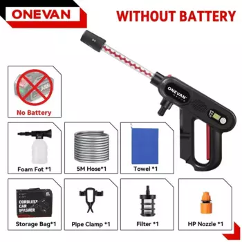 ONEVAN Бесщёточный пистолет высокого давления 220 бар 5в1 для Makita 18В