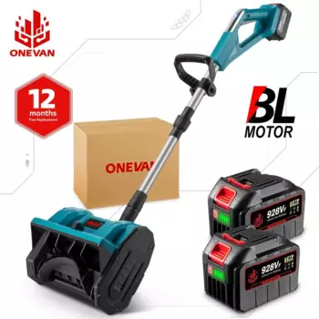 ONEVAN 2500 Вт 250 мм Бесщеточный электрический снегоочиститель Беспроводная подметальная машина для снега Лопата для снега Чистый уличный двор для батареи 21 В 18 В