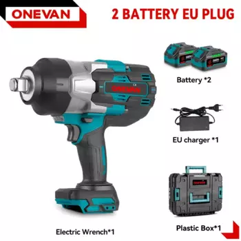 ONEVAN 3500N.M бесщеточный электрический ударный гайковерт с крутящим моментом 3/4 дюйма, 8 передач, аккумуляторный ключ, электроинструменты для батареи 21 В, 18 В