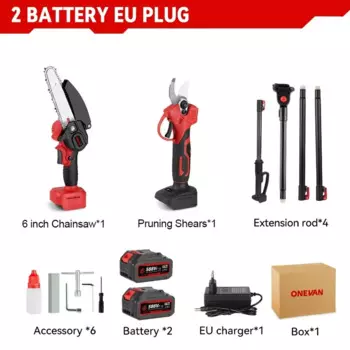 ONEVAN 3 в 1 бесщеточный телескопический столб электрическая бензопила аккумуляторный секатор садовый обрезной электроинструмент для батареи 21 В 18 В