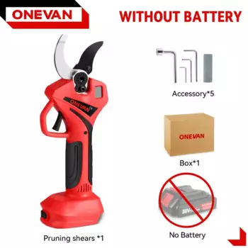 ONEVAN 55 мм бесщеточные электрические секаторы беспроводные 2 шестерни ножницы фруктовое дерево бонсай садовый резак для 21 В 18 В батареи