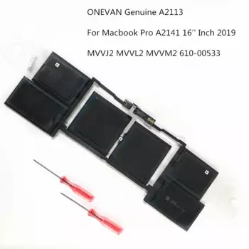 ONEVAN A2113 Аккумулятор для ноутбука Apple Macbook Pro A2141 16 дюймов 2019 MVVJ2 MVVL2 MVVM2 610-00533 A2113 11,36 В 99,8 Втч/8790 мАч
