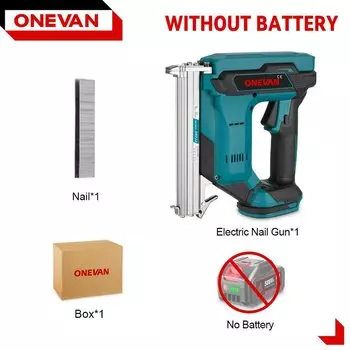 ONEVAN бесщеточный аккумуляторный гвоздезабиватель 1022J для Makita 18В