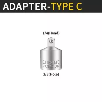 Onnfang Адаптер трещотки 1/4-1/2-3/8 дюйма