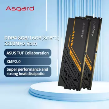 Оперативная память Asgard TUF Co-brand DDR4, ОЗУ для ПК, ОЗУ ddr4 8 Гб 8Гб X2 16X2 3200 МГц, ОЗУ для настольного компьютера 1,35 в