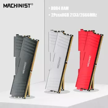 Оперативная память MACHINIST DDR4, память 8 ГБ, флуоресцентная память 2 шт. * 8 ГБ, память 2666 МГц для настольного компьютера, Dimm с радиатором