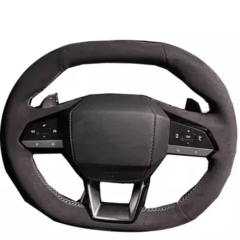 Оплетка чехол рулевого колеса автомобиля для CHANGAN 2nd Gen CS55plus Unik Univ Cs75plus замшевая Кожаная оплетка рулевого управления автомобильные аксессуары