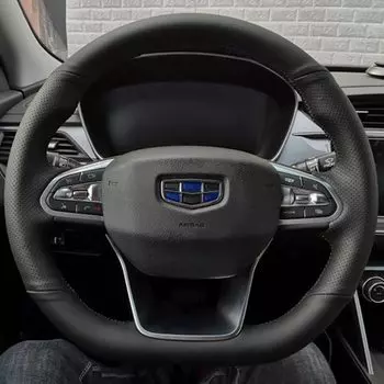 Оплетка для автомобиля 100%, подходит для Geely Atlas Pro 2020 2021 Azkarra 2022, аксессуары для интерьера автомобиля, рулевая оплетка