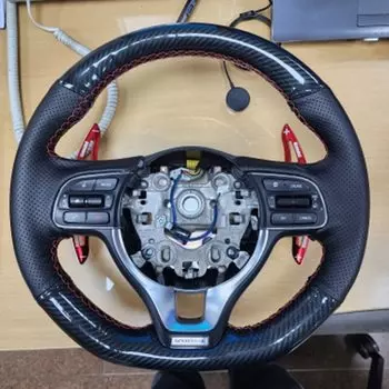 Оплетка для руля автомобиля, противоскользящий чехол из углеродного волокна для Sportage KX5 2016-2019 Kia K5 Optima 2016-2018, автомобильные аксессуары