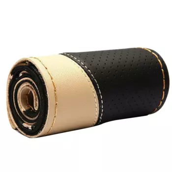 Оплетка на руль 38 см, чехол на руль автомобиля, модные Прошитые вручную мягкие Нескользящие аксессуары для интерьера автомобиля