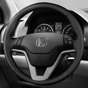 Оплетка на руль автомобиля из натуральной кожи 100%, подходит для Honda CRV CR-V 2007-2011, автомобильные аксессуары, оплетка на руль