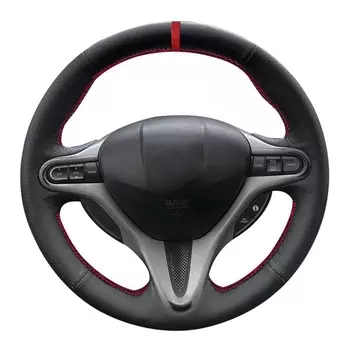 Оплетка на руль автомобиля, нескользящая, из искусственной кожи, для Honda Civic 8 MK8 2005-2011