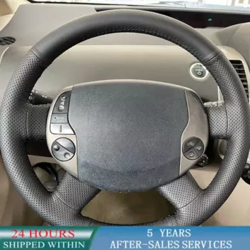 Оплетка на руль автомобиля под заказ, кожаные автомобильные аксессуары для Toyota Prius 20(XW20) 2004 2005 2006 2007 2008 2009