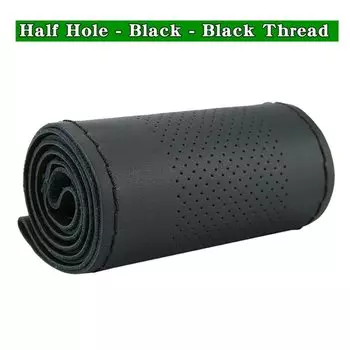 Оплетка рулевого колеса диаметром 38 см, дышащие кожаные аксессуары из микрофибры, с иглой и ниткой, оплетка для рулевого колеса