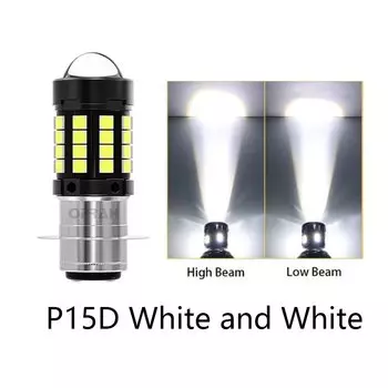 Oprah 1 шт. супер яркая мотоциклетная светодиодная лампа для фар P15D дальний ближний свет противотуманная фара двойной цвет для мото скутера ATV белый янтарь