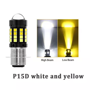 Oprah 1x P15D светодиодные лампы для мотоциклетных фар 3030 супер яркие Hi/Lo Beam Moto светодиодные лампы для мотоциклов белые янтарные фары для скутера 12 В