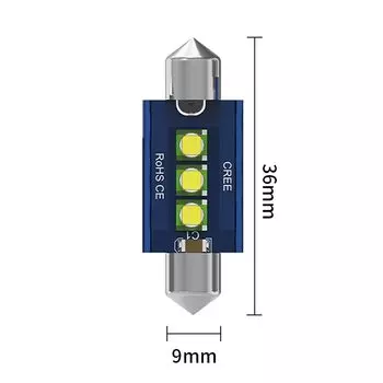 Oprah 2 шт. Festoon LED C5W C10W 31 мм 36 мм 39 мм 41 мм Лампа для салона автомобиля Canbus без ошибок Купольная лампа для чтения 12 В Белый 6000 К